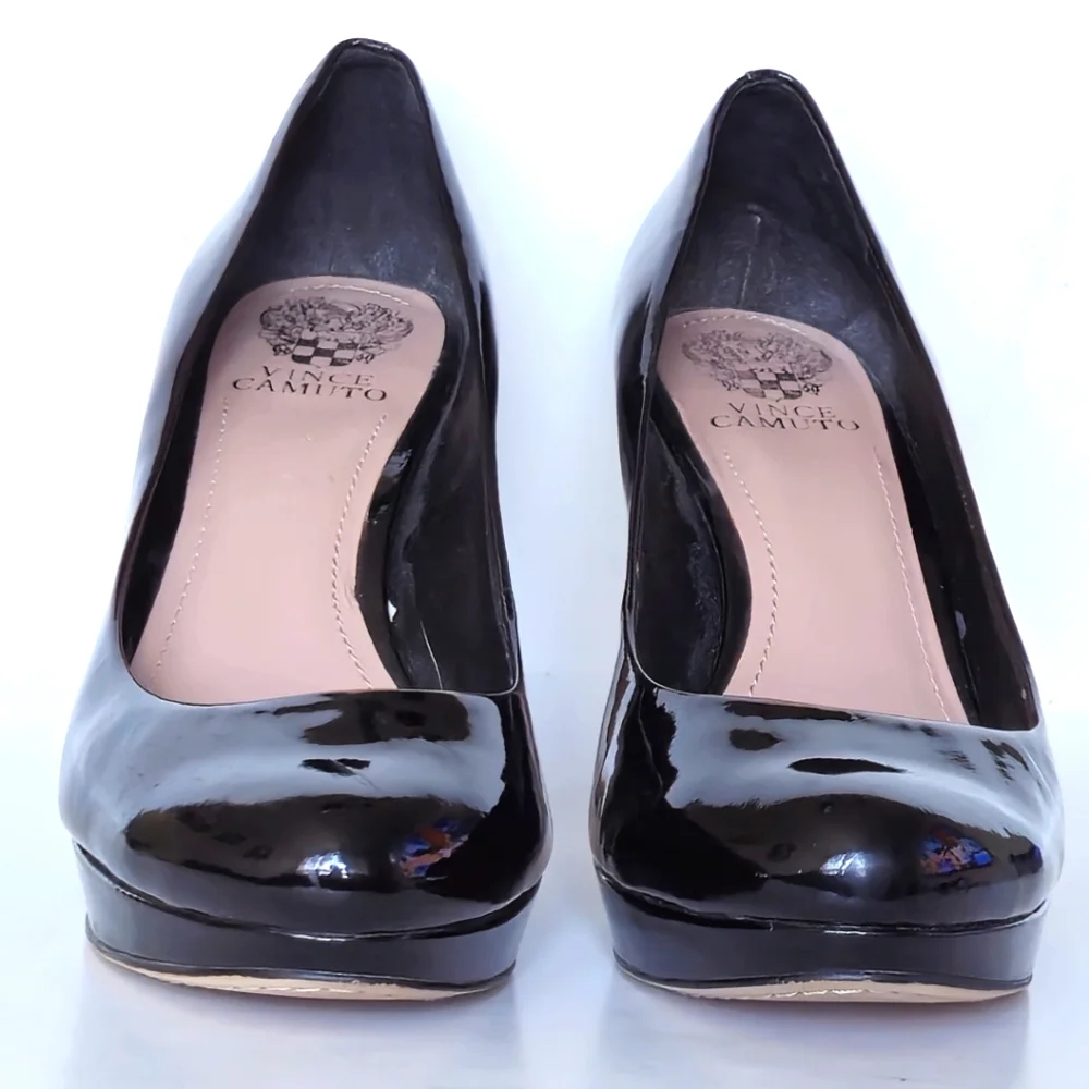 Vince Camuto black patent pumps size 10B - Picture 2 of 7